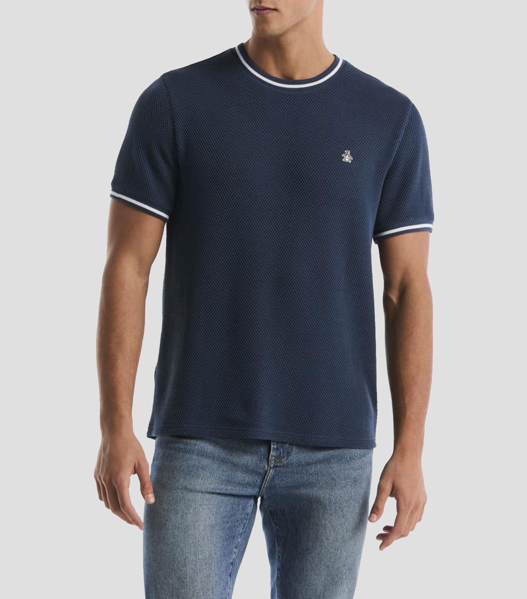 Playera cuello redondo manga corta sólido Hombre